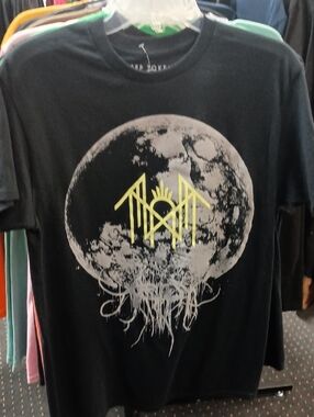 Black Sleep Token Graphic Moon Print Men's T-Shirt